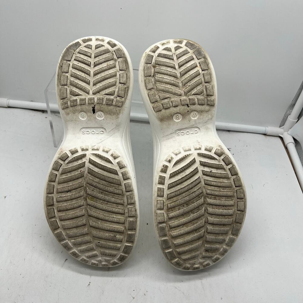 Crocs Sandals Womens 8 Bae Slide Platform White Slip On - Picture 6 of 7